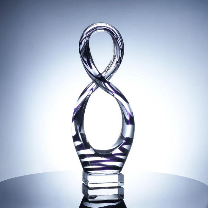 Murrana【Everflow】Handcrafted Crystal Glass Sculpture – Creative Desk Ornament Inspired by the Infinity Symbol with Meaningful Significance