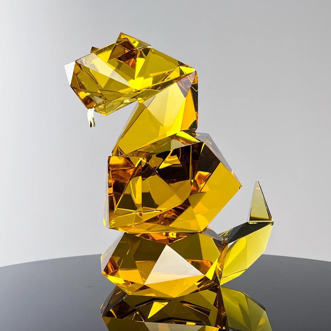 Murrana【Serpent of Elegance】 Italian minimalist modern luxury simple crystal glass art ornaments