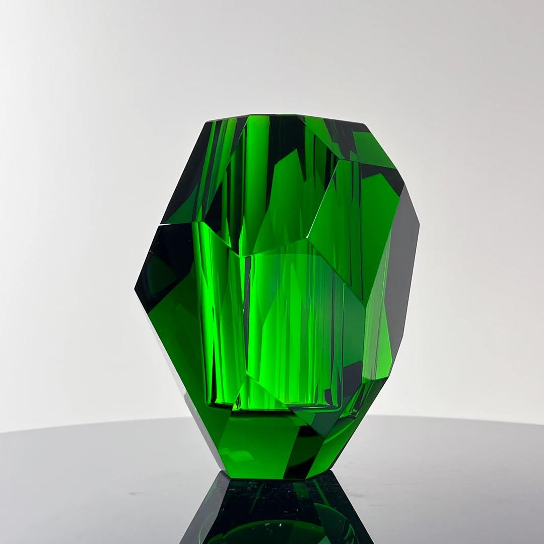 Murrana【Core Prism】 Italian minimalist modern light luxury simple crystal glass small vase