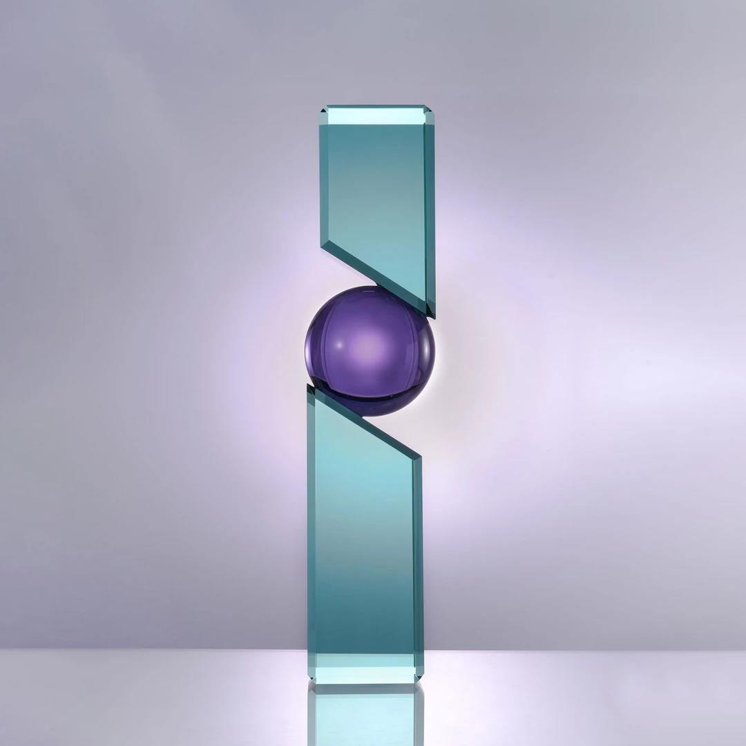 Murrana 【Threshold of Balance】Italian minimalist new Chinese light luxury home art glass flower vase ornaments