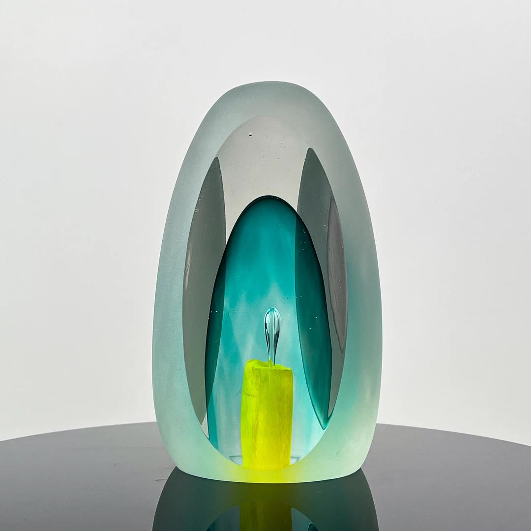 Murrana【Sanctuary of Light】Italian minimalist modern luxury pure handmade crystal glass art ornaments