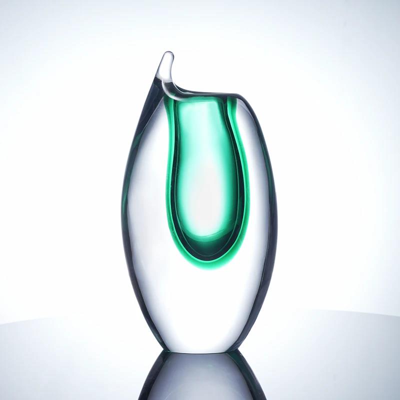 Murrana【Luminous Duality】Luxe Glass Vase – French Vintage-Style Hydroponic Floral Decor for Living Room