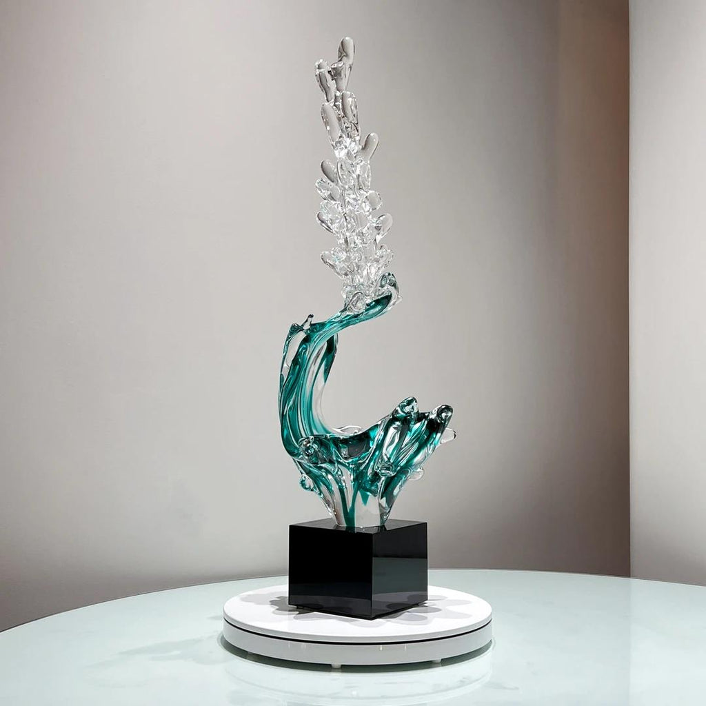 Murrana【Surge of Life】New Chinese modernist light luxury pure handmade crystal glass art ornaments