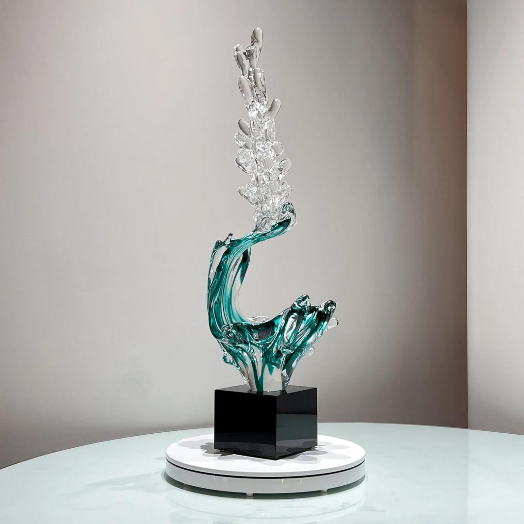 Murrana【Surge of Life】New Chinese modernist light luxury pure handmade crystal glass art ornaments