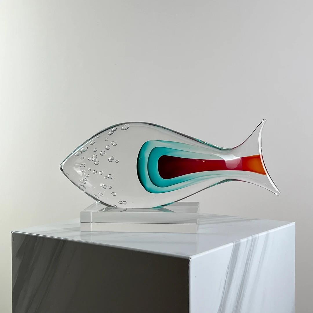 Murrana【Dancer of the Sea】Italian minimalist modern pure handmade crystal glass art ornaments