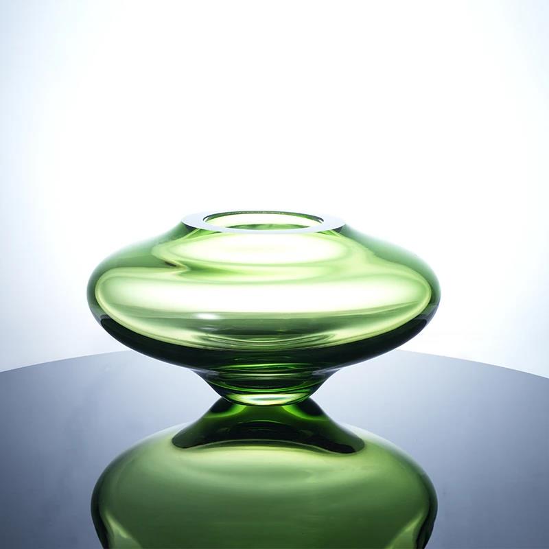 Murrana【Seasons Return】 Handcrafted Crystal Glass Centerpiece – Decorative Bowl & Vase for Living Room or Dining Table