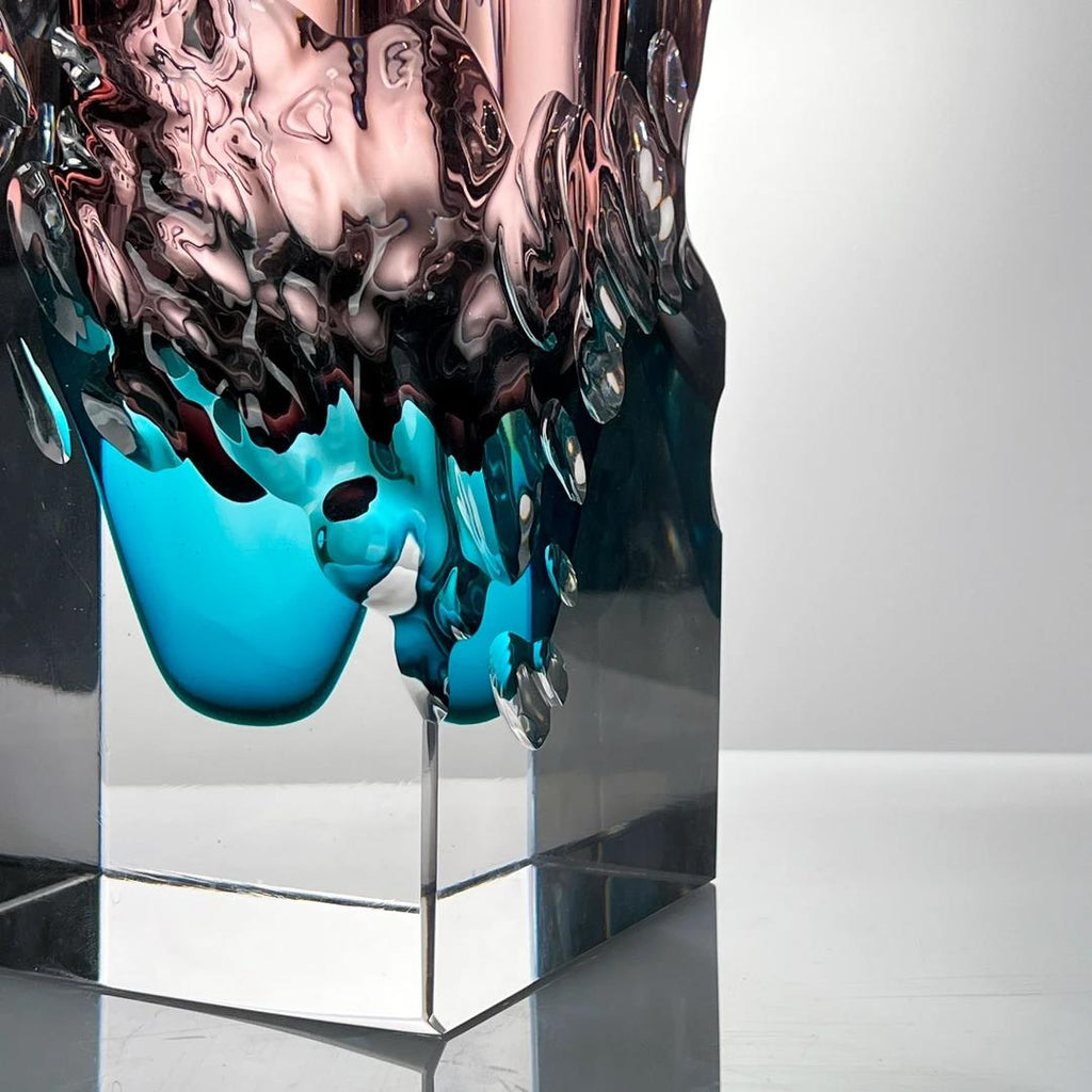 Murrana【Rhythm of Waves】 Italian minimalist modern simple crystal glass art flower vase ornaments