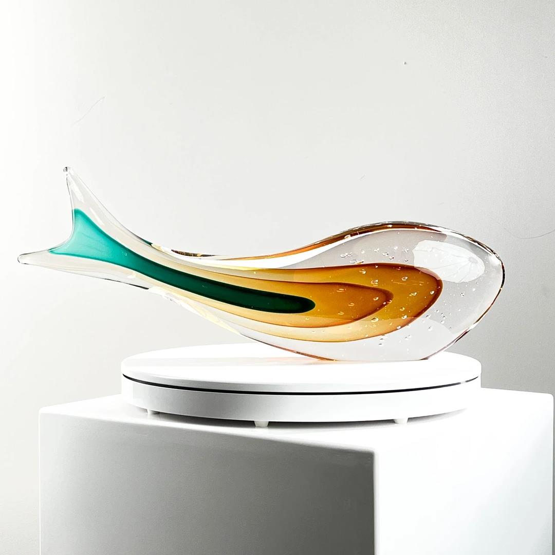 Murrana【Flowing Wings】 Italian minimalist luxury high-end pure handmade glass new Chinese style art ornaments