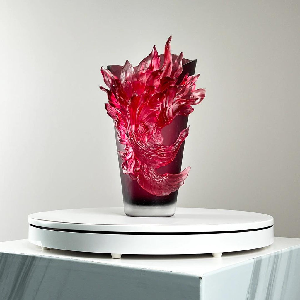 Murrana | Flame Phoenix — Sculptural Glass Vase