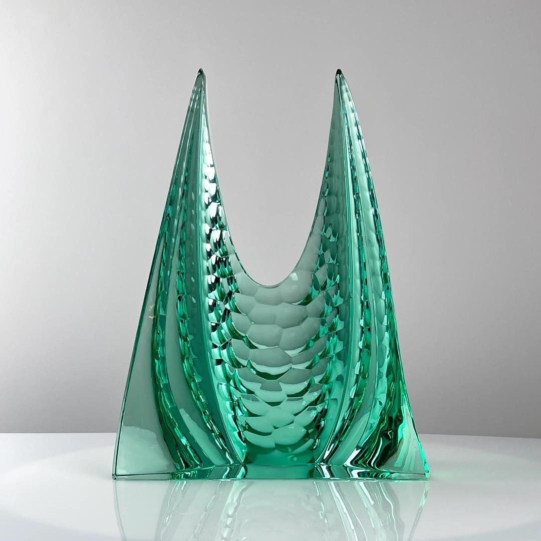 Murrana【Rhythm of Light and Shadow】 Italian minimalist modern luxury simple hand-made cold-ground crystal glass art ornaments