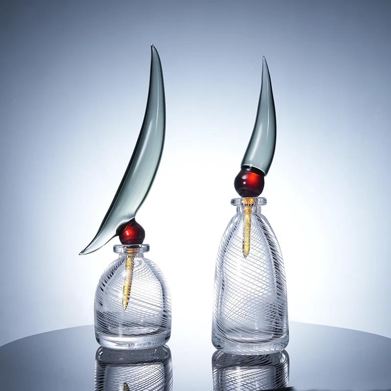 Murrana【Moonlight Serenity】 Handcrafted Crystal Glass Diffuser & Vase – Creative Decor for Entryway and Living Room