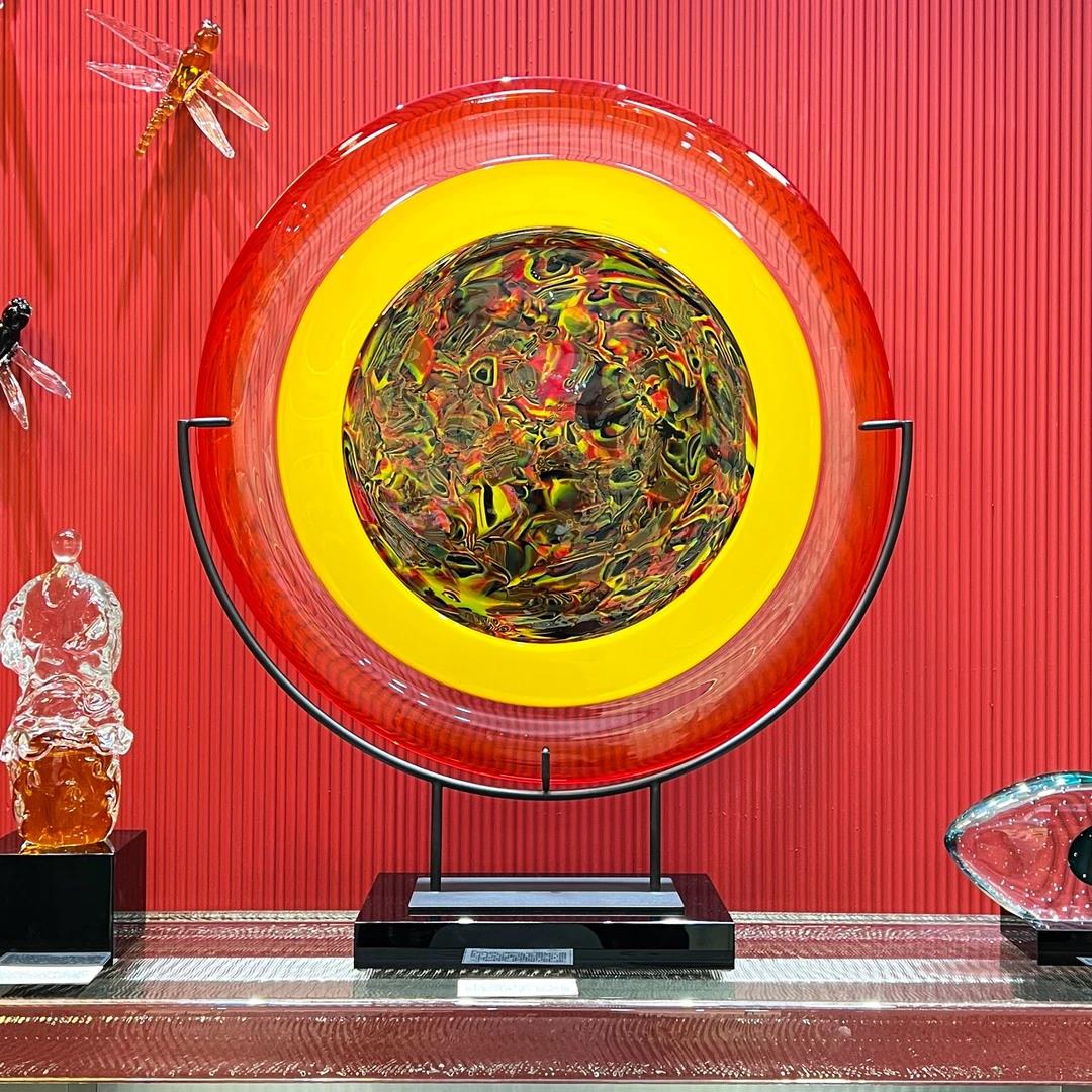 Murrana【Realm of Light】 Modern art high-end pure handmade crystal glass ornaments light luxury entrance