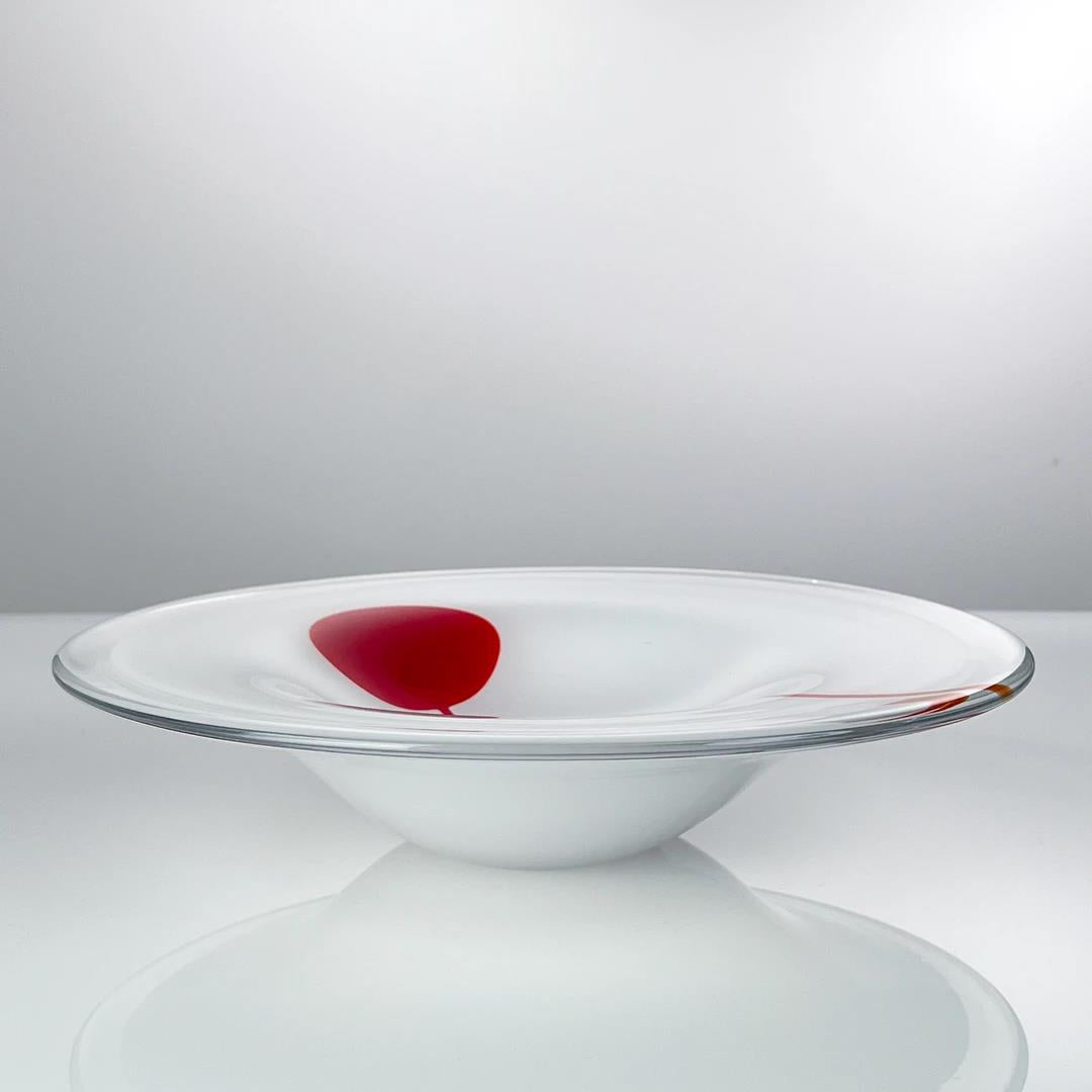 Murrana | Drop Within Silence — Red Accent Glass Art
