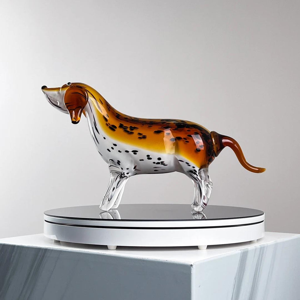 Murrana【Loyal Gaze】 Italian minimalist modern luxury pure handmade crystal glass art dog ornaments
