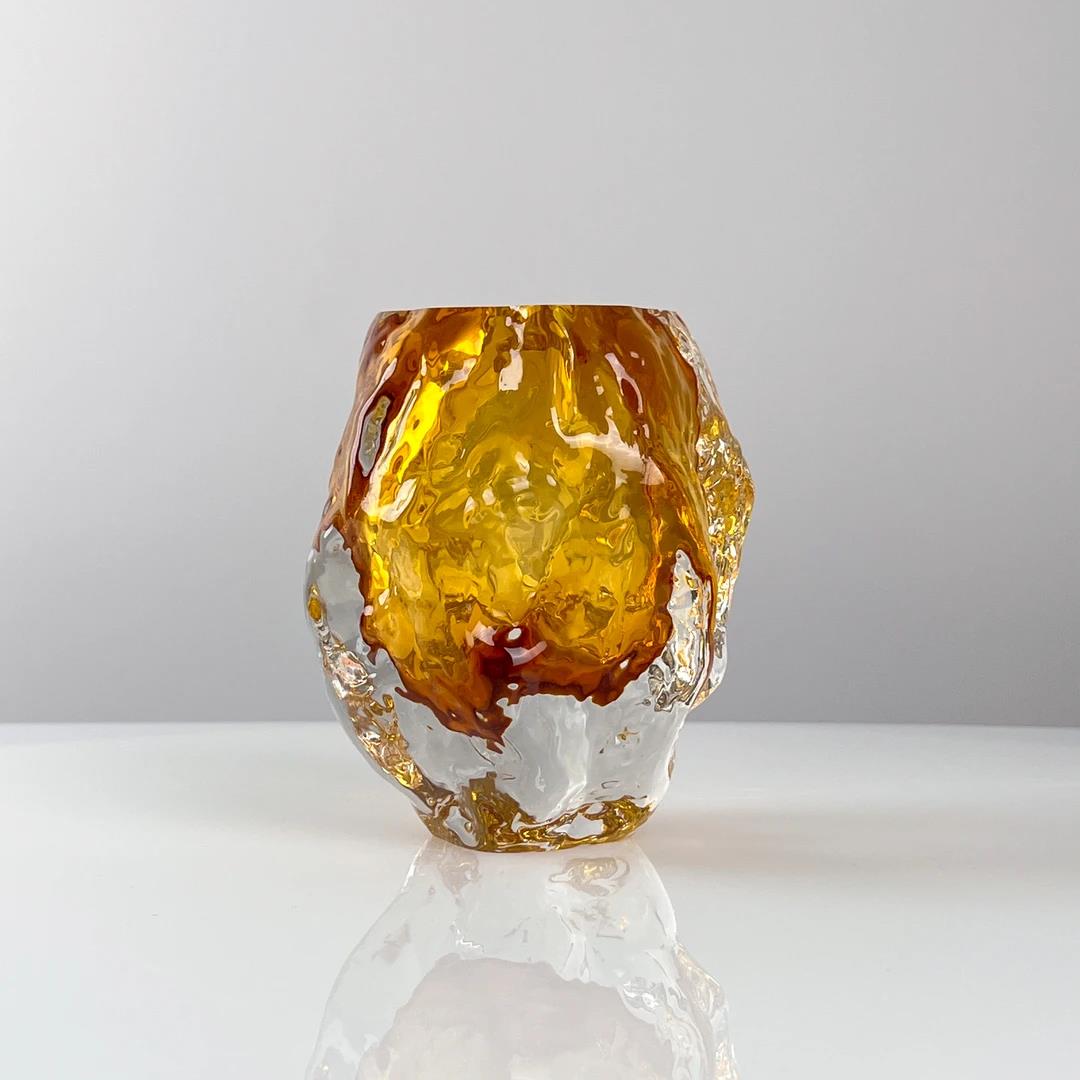 Murrana【Heart of Flame】 Italian minimalist modern light luxury simple intangible heritage pure handmade crystal glass