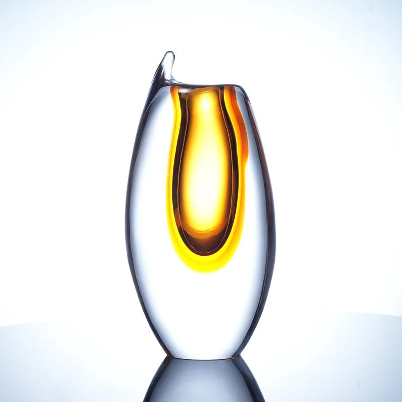 Murrana【Luminous Duality】Luxe Glass Vase – French Vintage-Style Hydroponic Floral Decor for Living Room