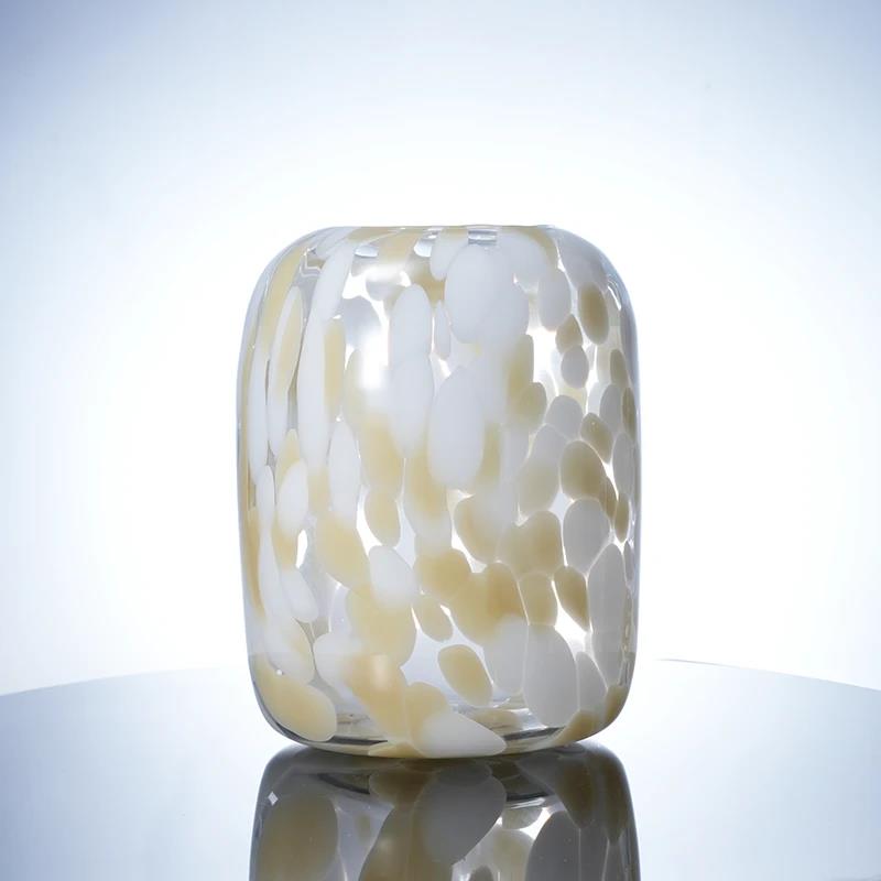 Murrana【Breath of Nature】Handcrafted Crystal Glass Vase – Fresh Floral Artpiece for Dining Table and Living Room Decor