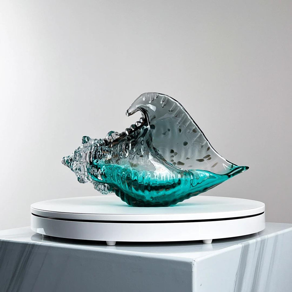 Murrana【Whisper of the Sea】Italian minimalist modern luxury pure handmade crystal glass art ornaments