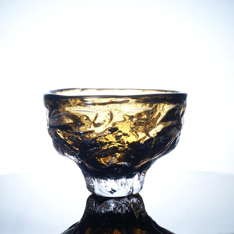 Murrana【Golden Overflow】Luxe Modern Glass & coloured glaze Vase and Fruit Bowl – Elegant Home & Hotel Decorative Piece