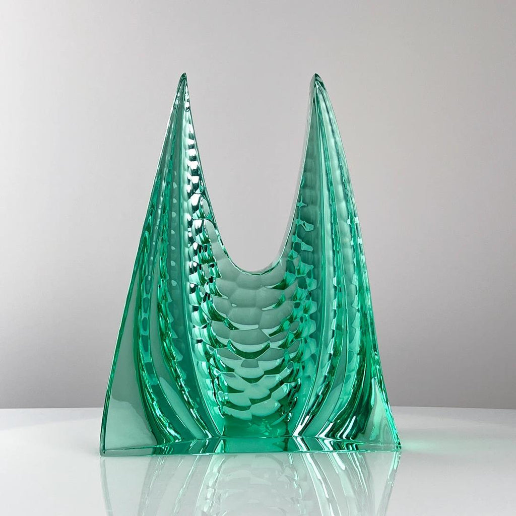 Murrana【Rhythm of Light and Shadow】 Italian minimalist modern luxury simple hand-made cold-ground crystal glass art ornaments