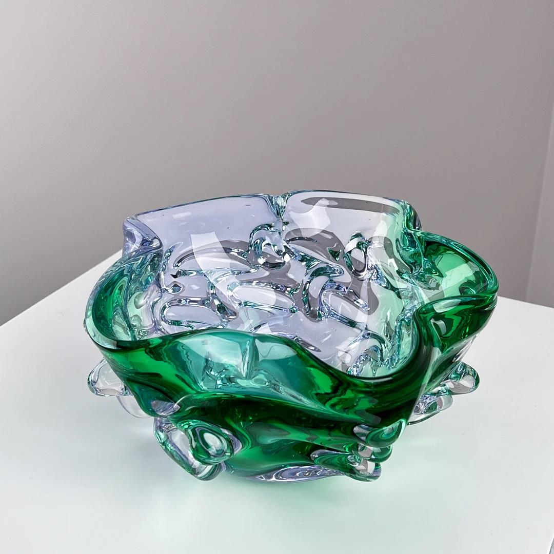 Murrana【Tide of Life】Modern light luxury handmade crystal glass art fruit bowl fruit plate