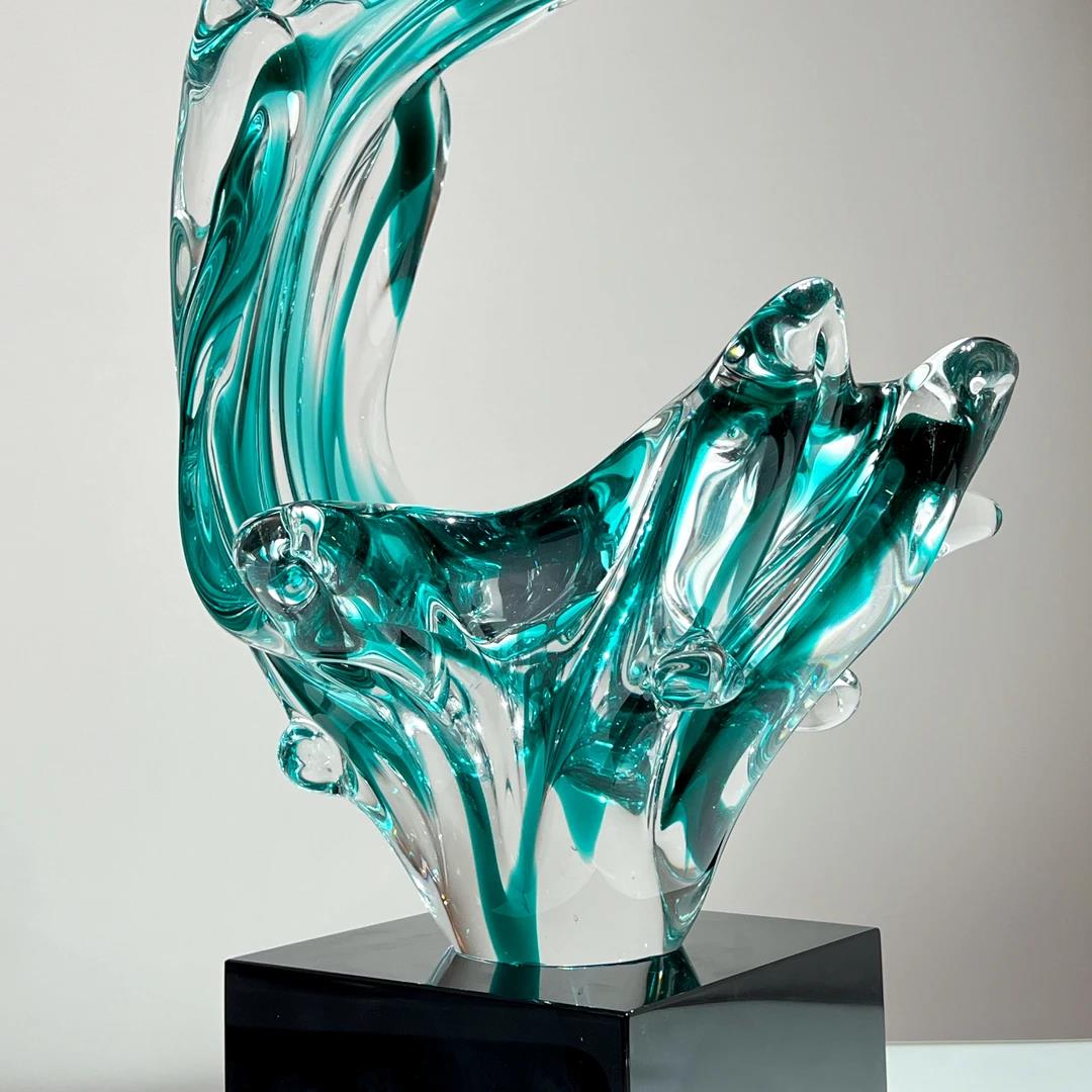 Murrana【Surge of Life】New Chinese modernist light luxury pure handmade crystal glass art ornaments