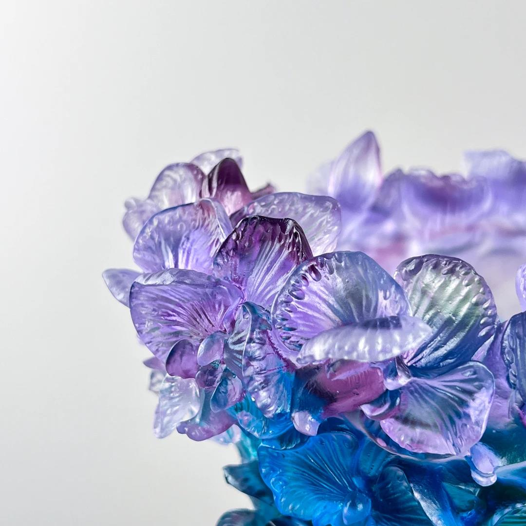 Murrana【Crystal Dawn】Modern luxury new Chinese style pure handmade crystal glass art flower vase