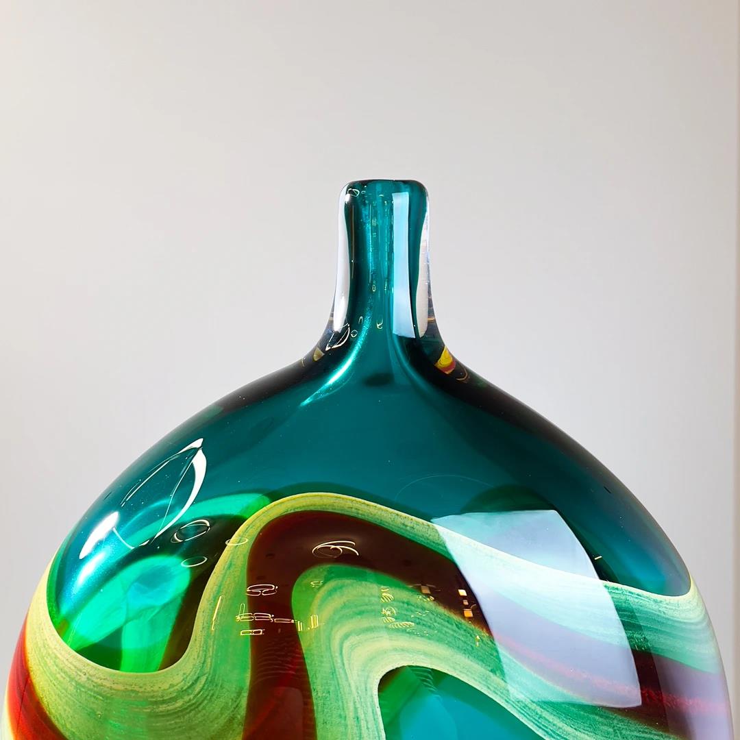 Murrana【Flow of Light】 Italian Modern Simple Light Luxury Crystal Glass Art Vase