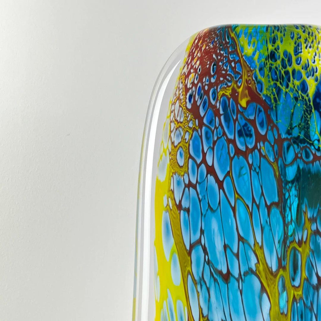 Murrana【Dance of Colors】 Italian minimalist modern luxury pure handmade crystal glass art flower vase