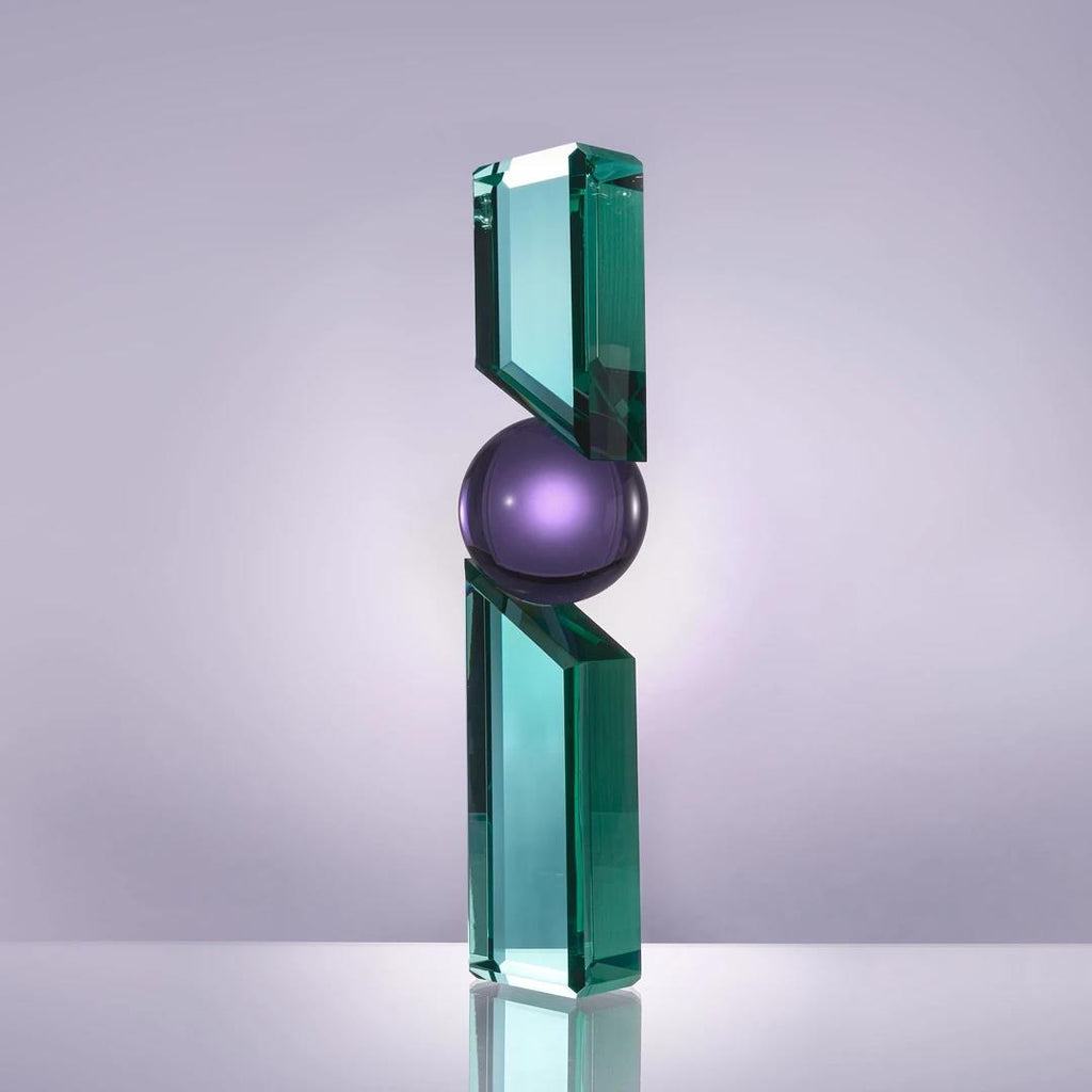 Murrana 【Threshold of Balance】Italian minimalist new Chinese light luxury home art glass flower vase ornaments