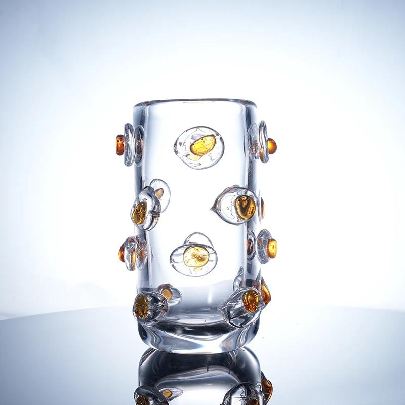 Murrana【Bubbles of Memory】 Crystal & Coloured Glaze Vase – High-End Home Décor Piece