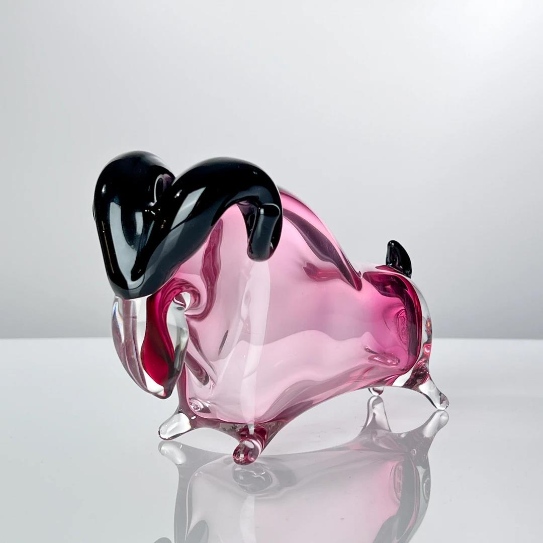 Murrana【Power of the Ram】Nordic Italian minimalist modern light luxury handmade crystal glass art ornaments