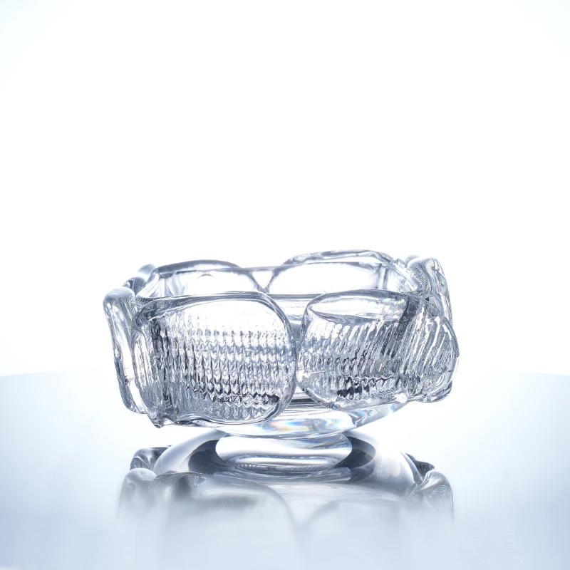 Murrana【Whispers of Ice】 Handcrafted Crystal Glass Art Vase and fruit bowl – Elegant Floral Decor for Living Room, Console, or Showroom