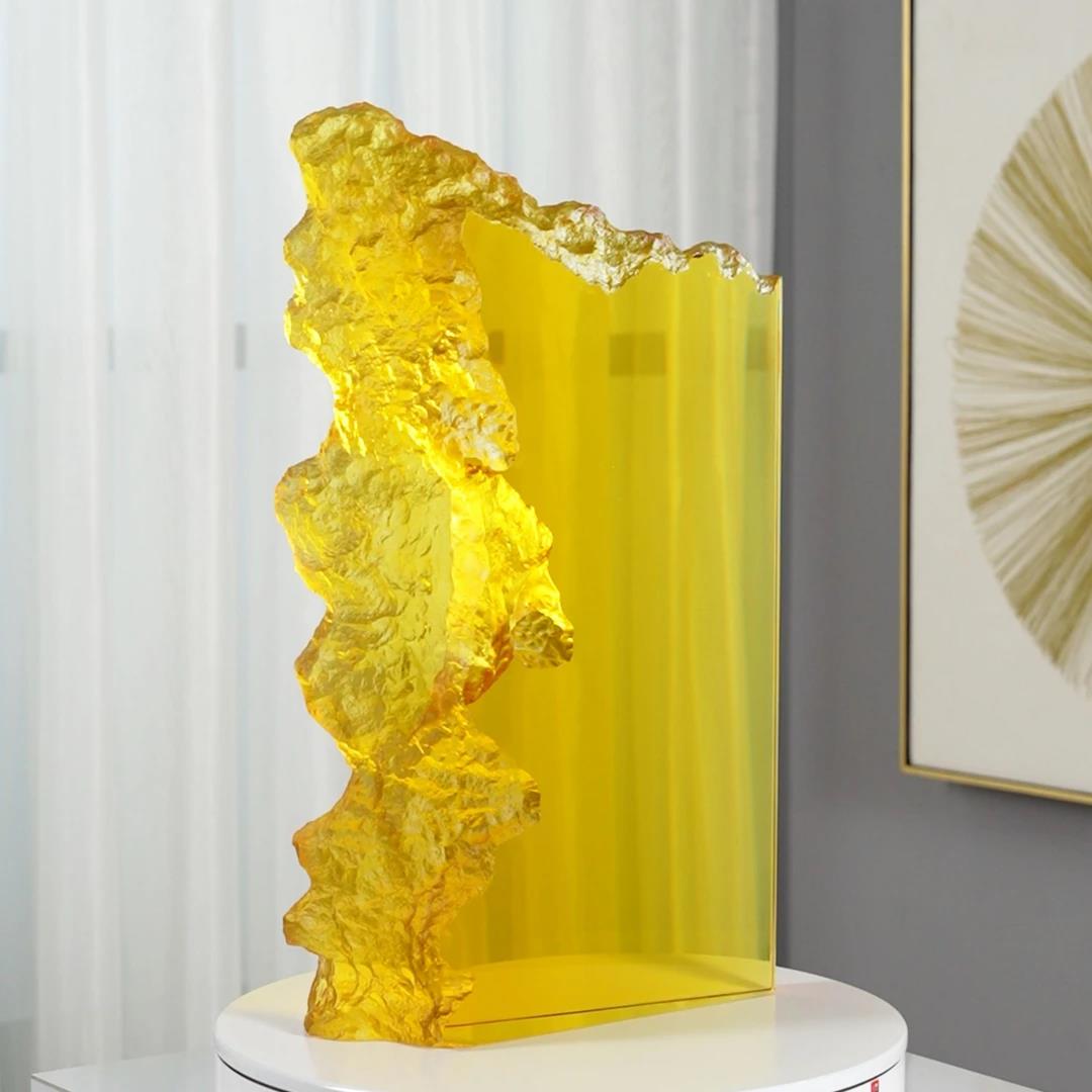 Murrana 【Essence of Yellow Rock】Italian minimalist luxury modernism high-end handmade ornaments