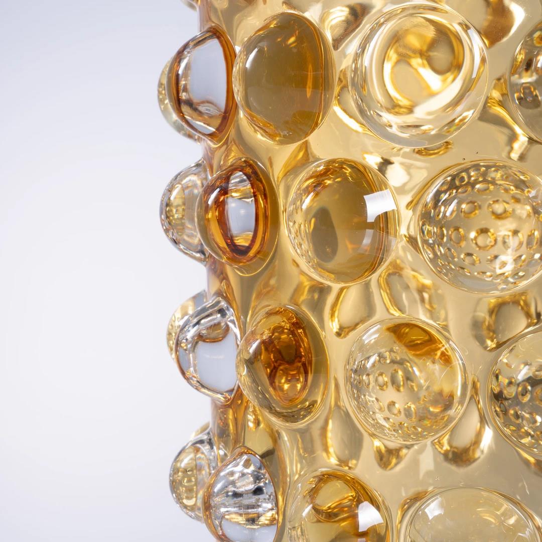 Murrana 【Amber Radiance】 Italian minimalist luxury modernism high-end handmade flower vase