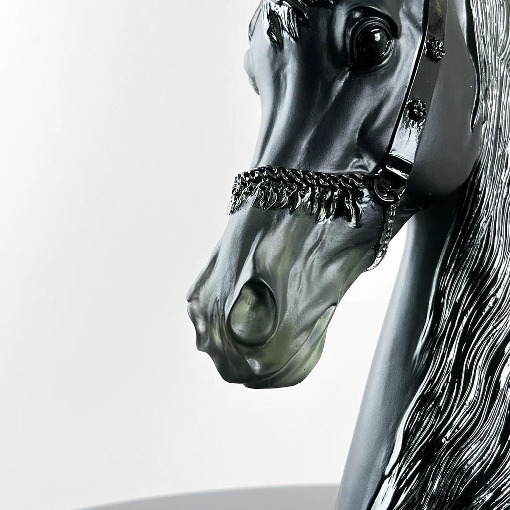 Murrana【Spirit of the Black Horse】 Italian minimalist modern light luxury simple handmade crystal glass art ornaments