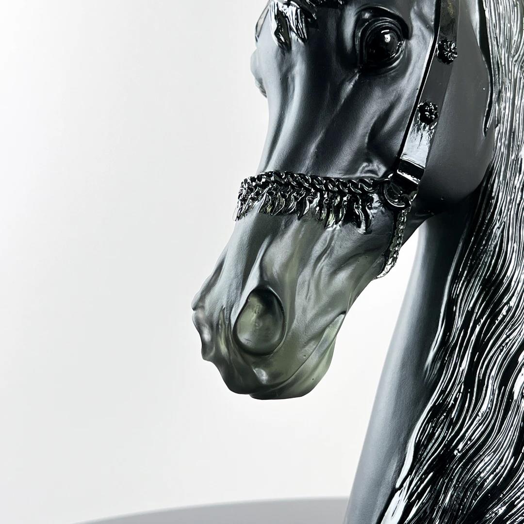 Murrana【Spirit of the Black Horse】 Italian minimalist modern light luxury simple handmade crystal glass art ornaments