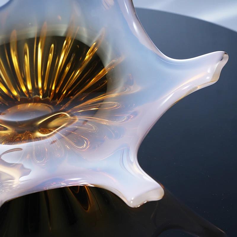 Murrana【Eternal Splash】Handcrafted Crystal Glass Creative Fruit Tray – Elegant Coffee Table Art & Premium Storage