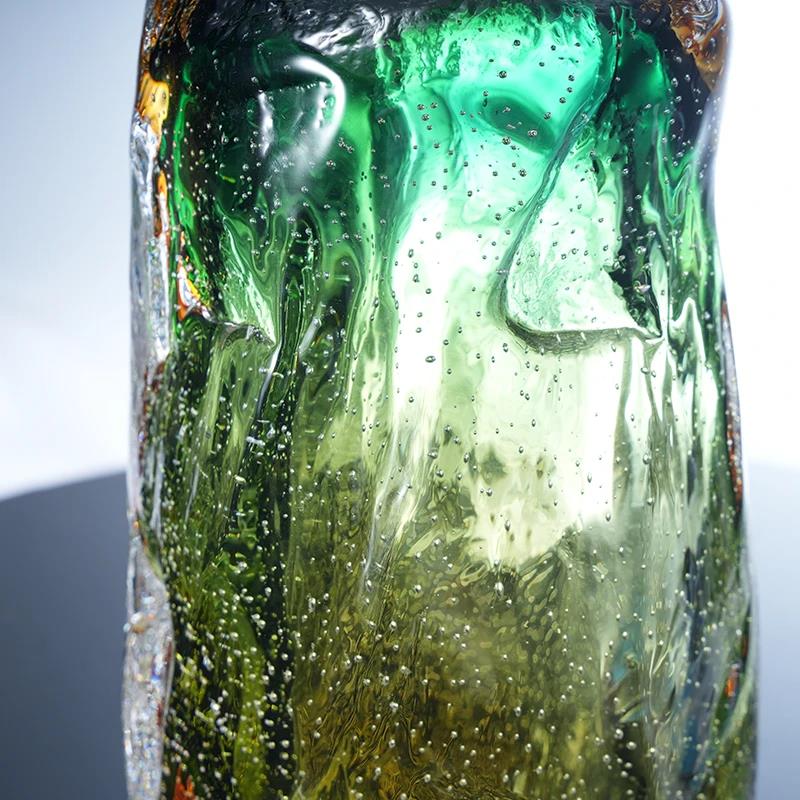 Murrana【Emerald Spring】Peacock Blue  coloured glaze Vase – Elegant Floral Decor for Living Room, Entryway, and Showroom