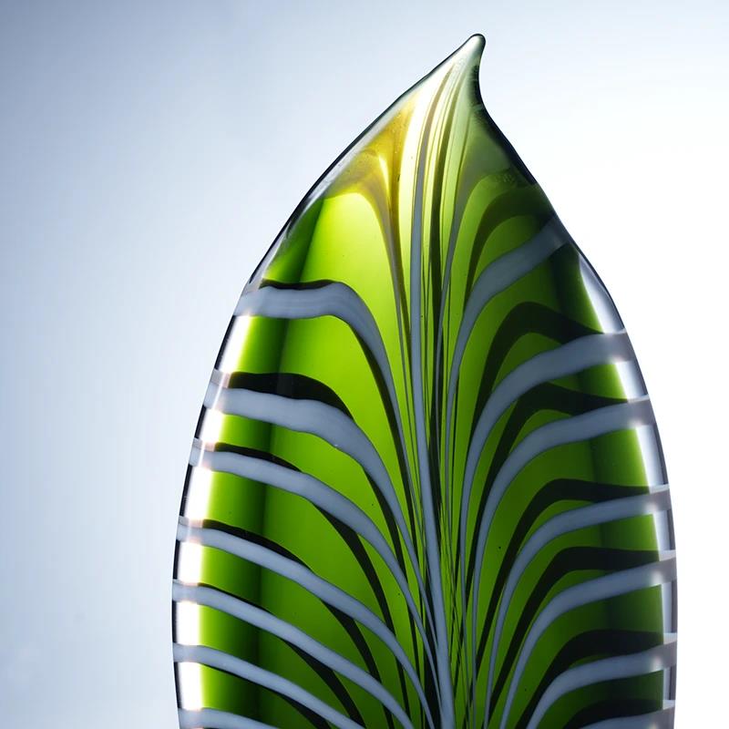 Murrana【Green Charm】Handcrafted Crystal Glass Decor – Elegant display for Wine Cabinet, TV Stand, Entryway, Office Desk, or Coffee Table