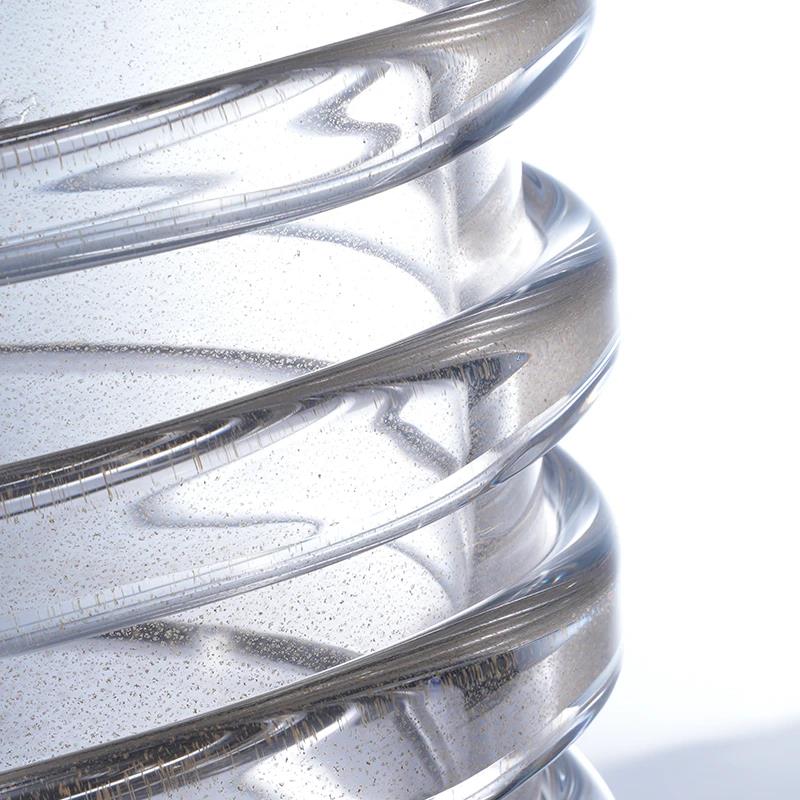 Murrana【Spiral Embrace】Handcrafted Crystal Glass Large Vase – Elegant Décor for Hotels, Villas, and Living Spaces
