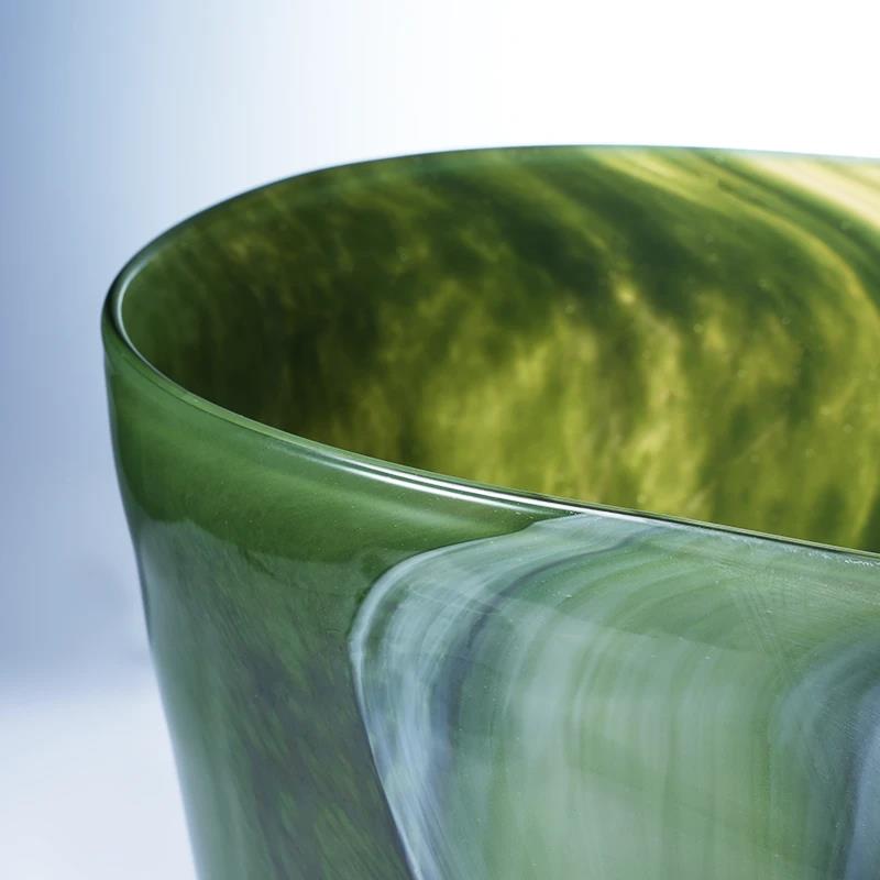 Murrana【Forest Stream】coloured glaze Glass Vase – Elegant Floral Decor for Living Room, Entryway, and Showroom