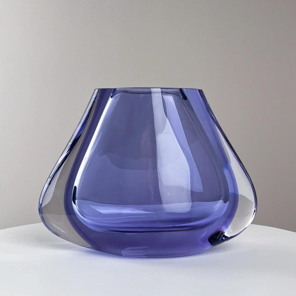Murrana【Stillness in Flow】Italian minimalist modern simple crystal glass art flower vase