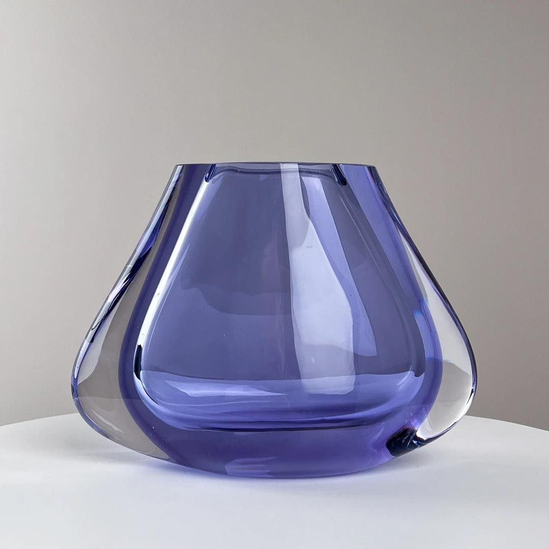 Murrana【Stillness in Flow】Italian minimalist modern simple crystal glass art flower vase