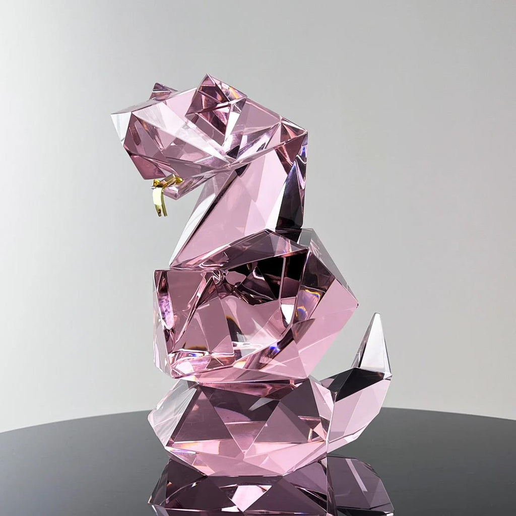 Murrana【Serpent of Elegance】 Italian minimalist modern luxury simple crystal glass art ornaments