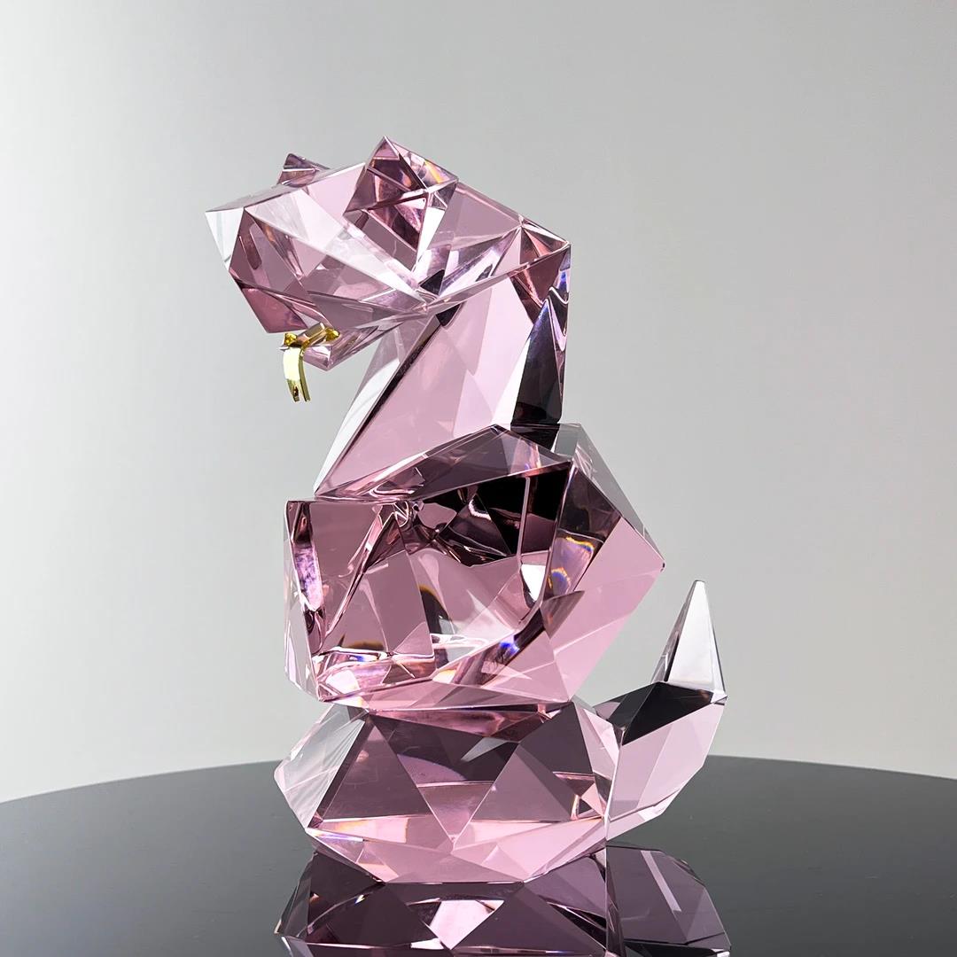 Murrana【Serpent of Elegance】 Italian minimalist modern luxury simple crystal glass art ornaments