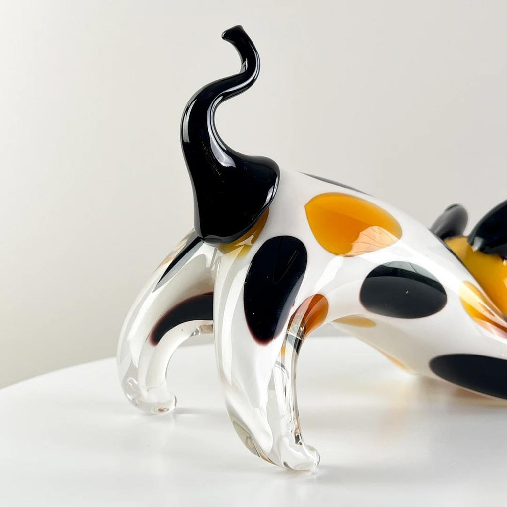 Murrana 【Playful Pup】 New Chinese traditional aesthetics light luxury high-end handmade glass art animal ornaments