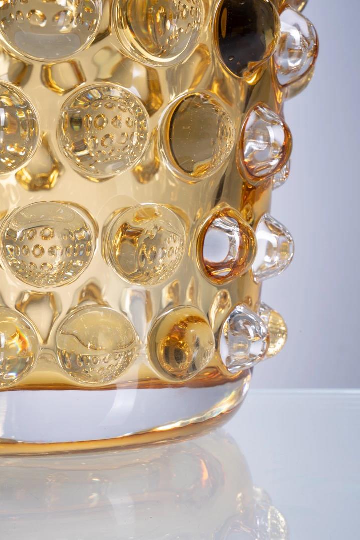 Murrana 【Amber Radiance】 Italian minimalist luxury modernism high-end handmade flower vase