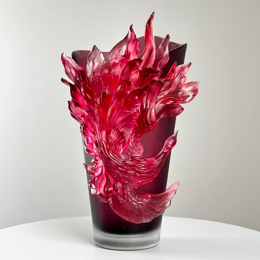 Murrana | Flame Phoenix — Sculptural Glass Vase