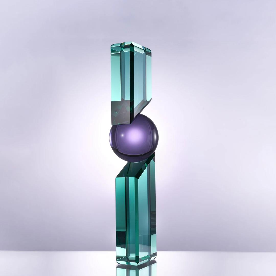 Murrana 【Threshold of Balance】Italian minimalist new Chinese light luxury home art glass flower vase ornaments